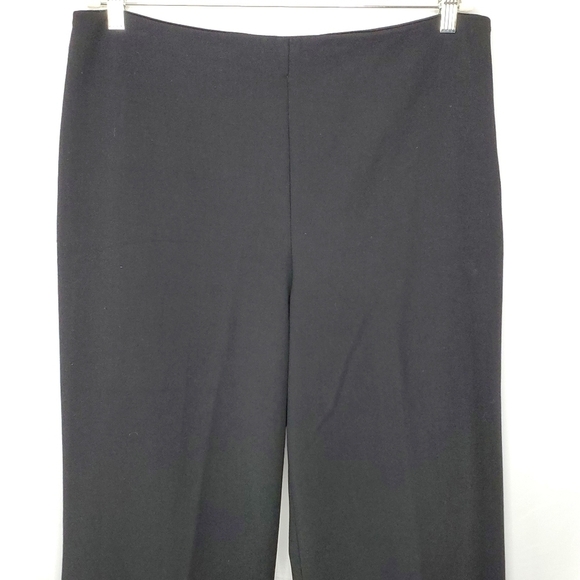 Talbots Wide Leg Hollywood Pants Size 16 Viscose Hi-Rise Black Trousers Career - Picture 2 of 14